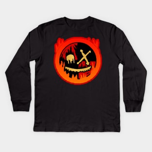 W3IRD GVNG ''TESTING'' (FLAME) Kids Long Sleeve T-Shirt